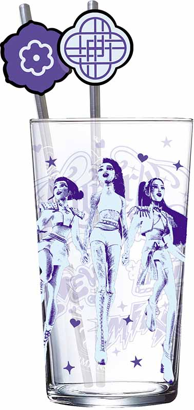 K-POP DEMON HUNTER - Set Pahar Sticla 485 ml si 2 paie twin [2]