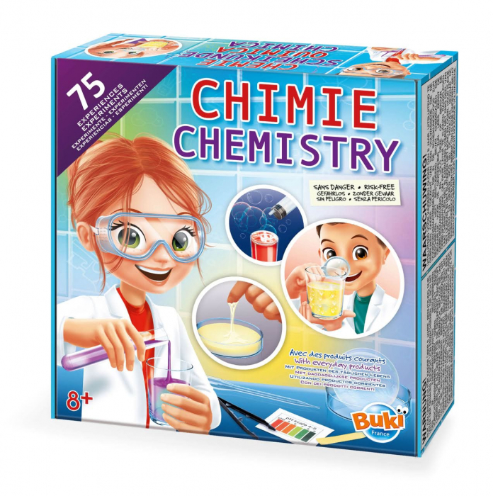 Laboratorul de chimie - 75 de experimente, BUKI France, 8-9 ani + [5]