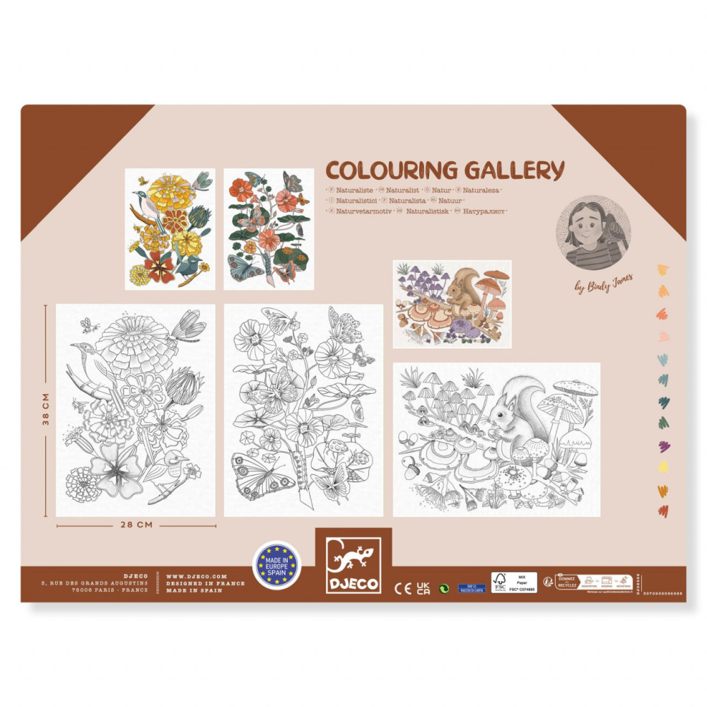 Mapa cu 3 postere de colorat Natura, Djeco [3]