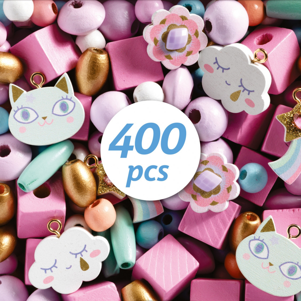 Margele curcubeu, Djeco beads Rainbow, 5-10 ani [3]