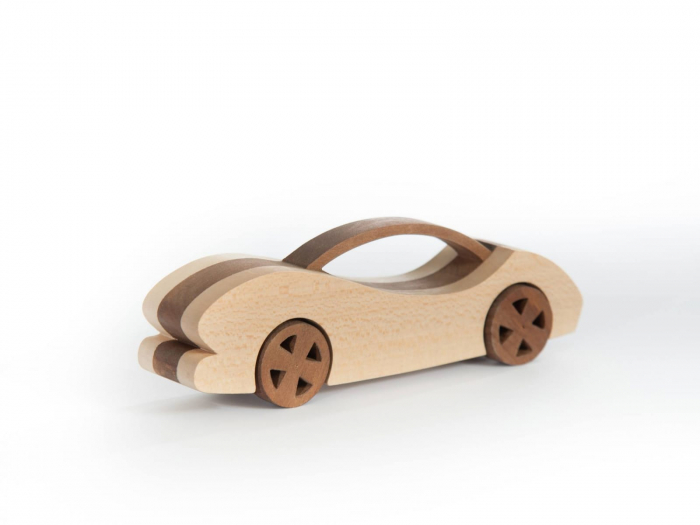 Masina din lemn handmade Marc toys Turcoaz, 2-3 ani + [3]