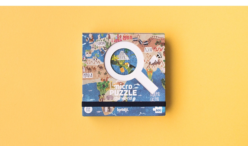 Micro puzzle Londji-600 piese, continente, 6-7 ani + [4]