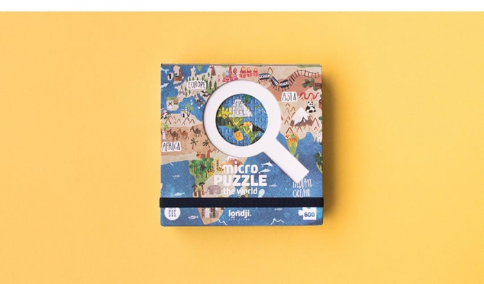 Micro puzzle Londji-600 piese, continente, 6-7 ani + [4]
