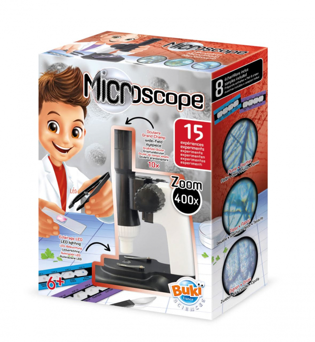 Microscop - 15 experimente NEW, BUKI France, 6-7 ani + [2]