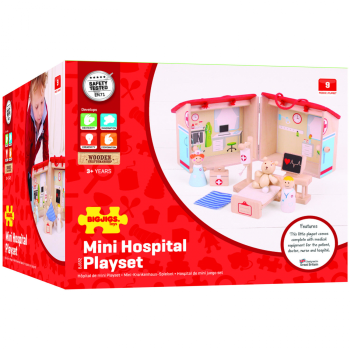 Mini Spitalul animalelor, BIGJIGS Toys, 2-3 ani + [4]