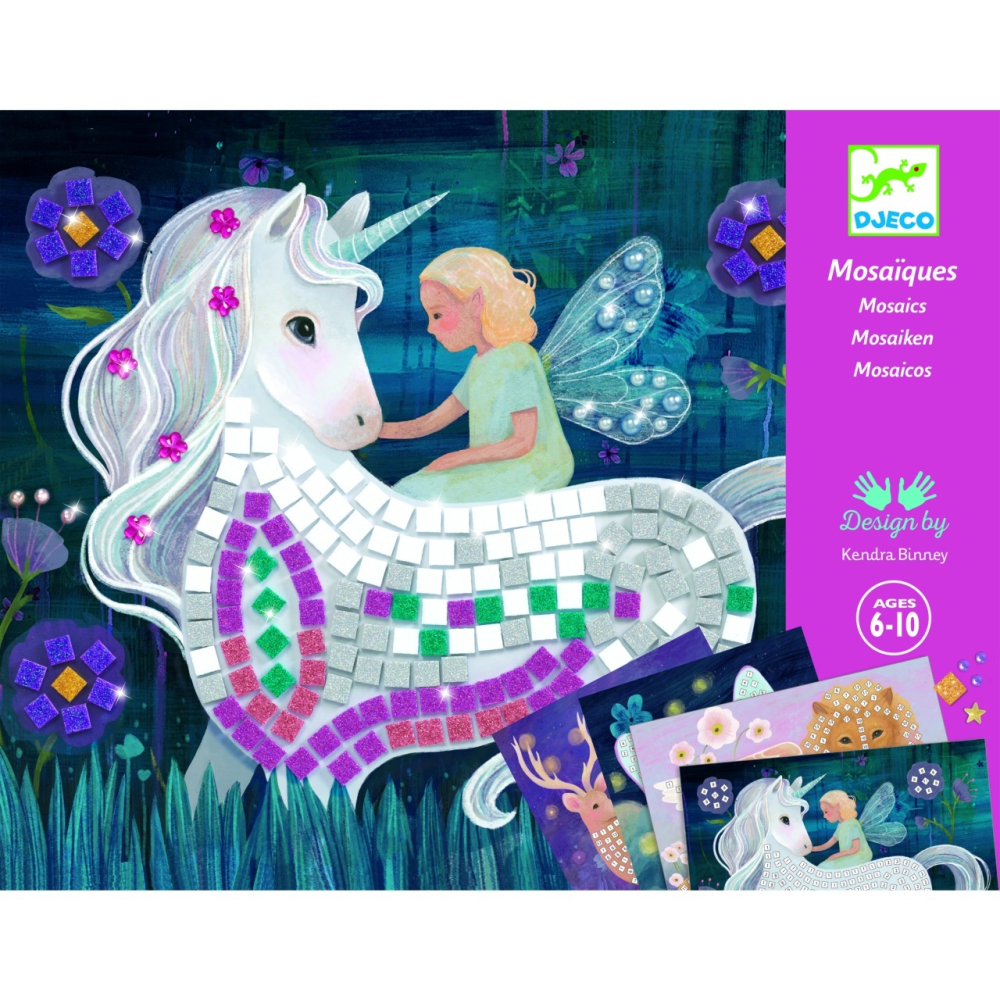 Mozaic Unicornul fermecat, Djeco, 6-7 ani + [5]