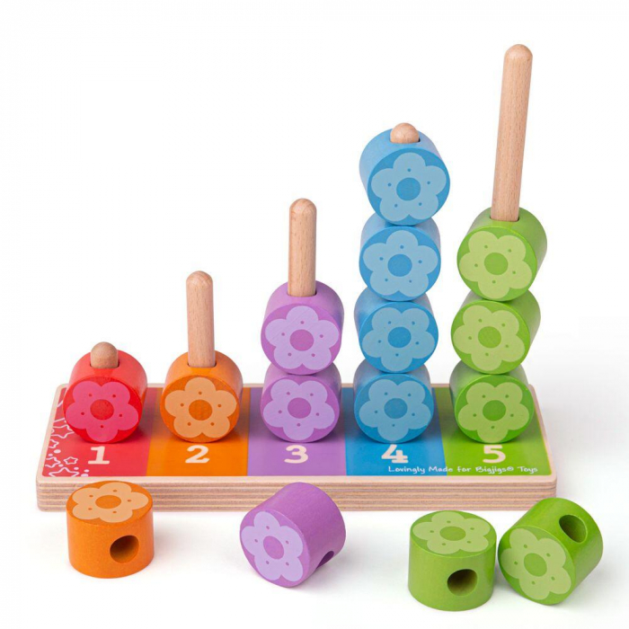 Numaratoarea florilor, BIGJIGS Toys, 1-2 ani + [6]