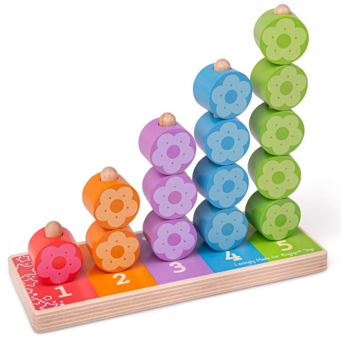Numaratoarea florilor, BIGJIGS Toys, 1-2 ani + [3]