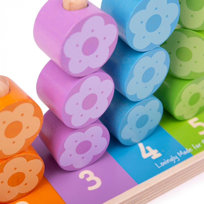 Numaratoarea florilor, BIGJIGS Toys, 1-2 ani + [4]
