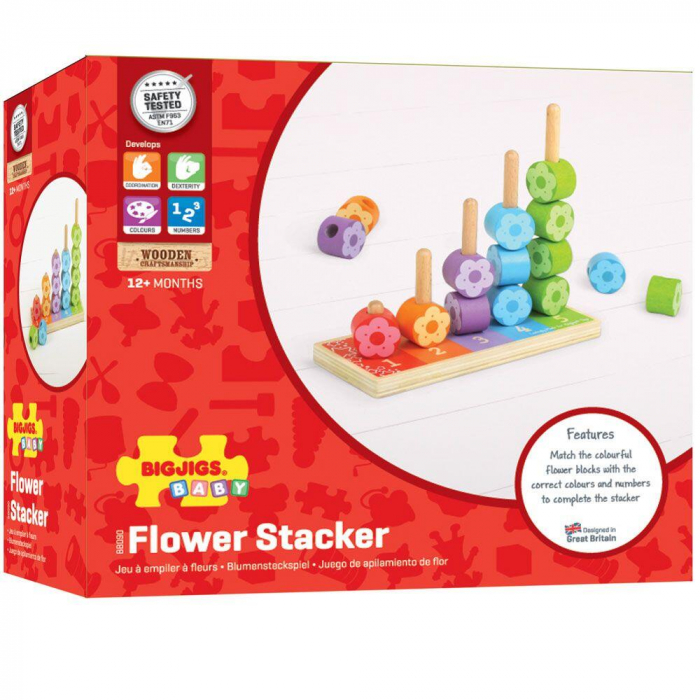 Numaratoarea florilor, BIGJIGS Toys, 1-2 ani + [13]