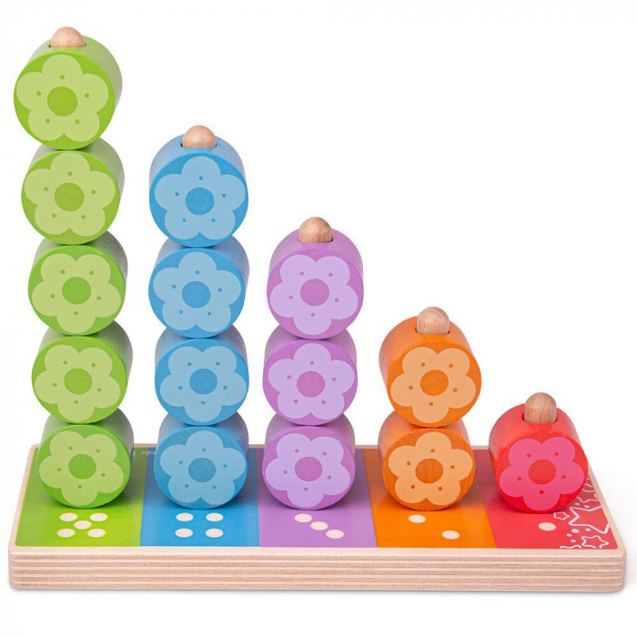 Numaratoarea florilor, BIGJIGS Toys, 1-2 ani + [2]