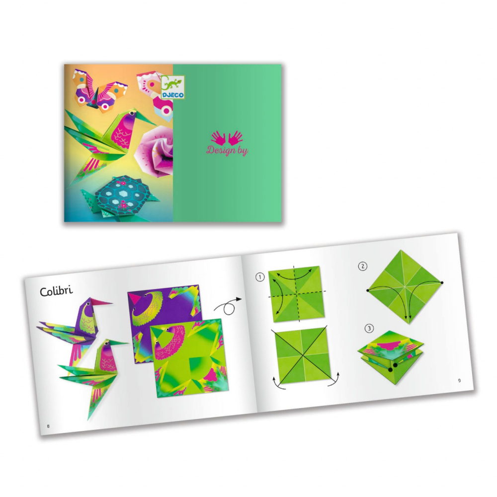 Origami Djeco, animale si flori exotice, 2-3 ani + [3]