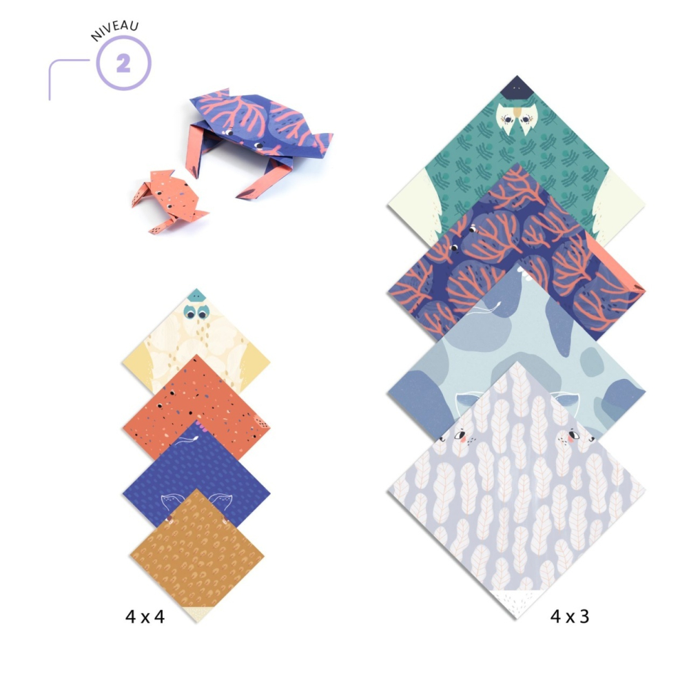 Origami Djeco, Familii de animale, 6-7 ani + [3]