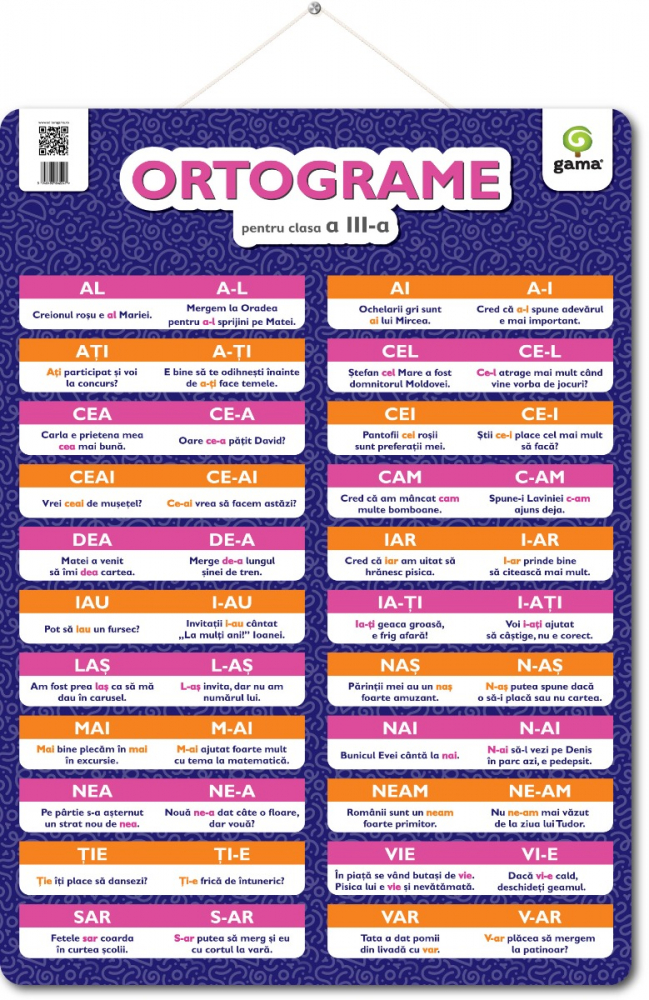ORTOGRAME pentru clasa a III-a  Postere