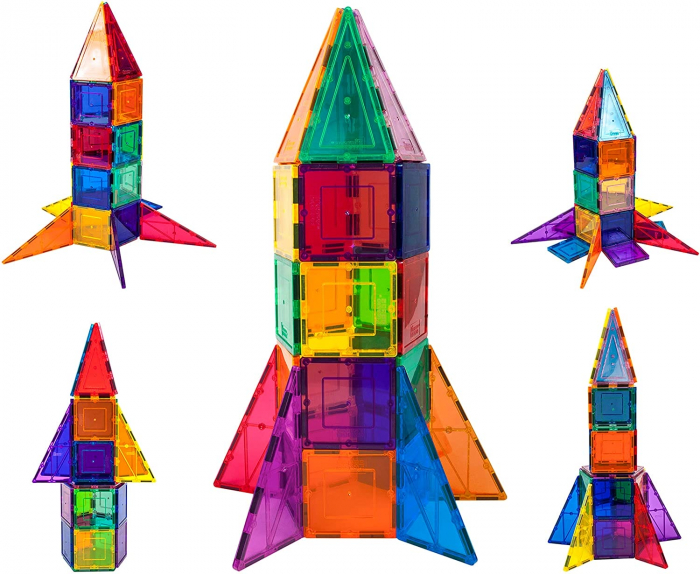 Picasso Tiles, Set magnetic de construit, Set Rocket 32 piese, +3 ani [3]