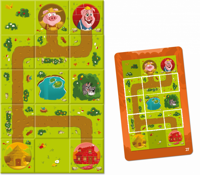 PIG PUZZLE, Blue Orange, 4-5 ani + [4]