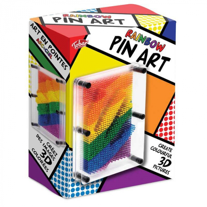 Pin art curcubeu, TOBAR, 2-3 ani + [2]