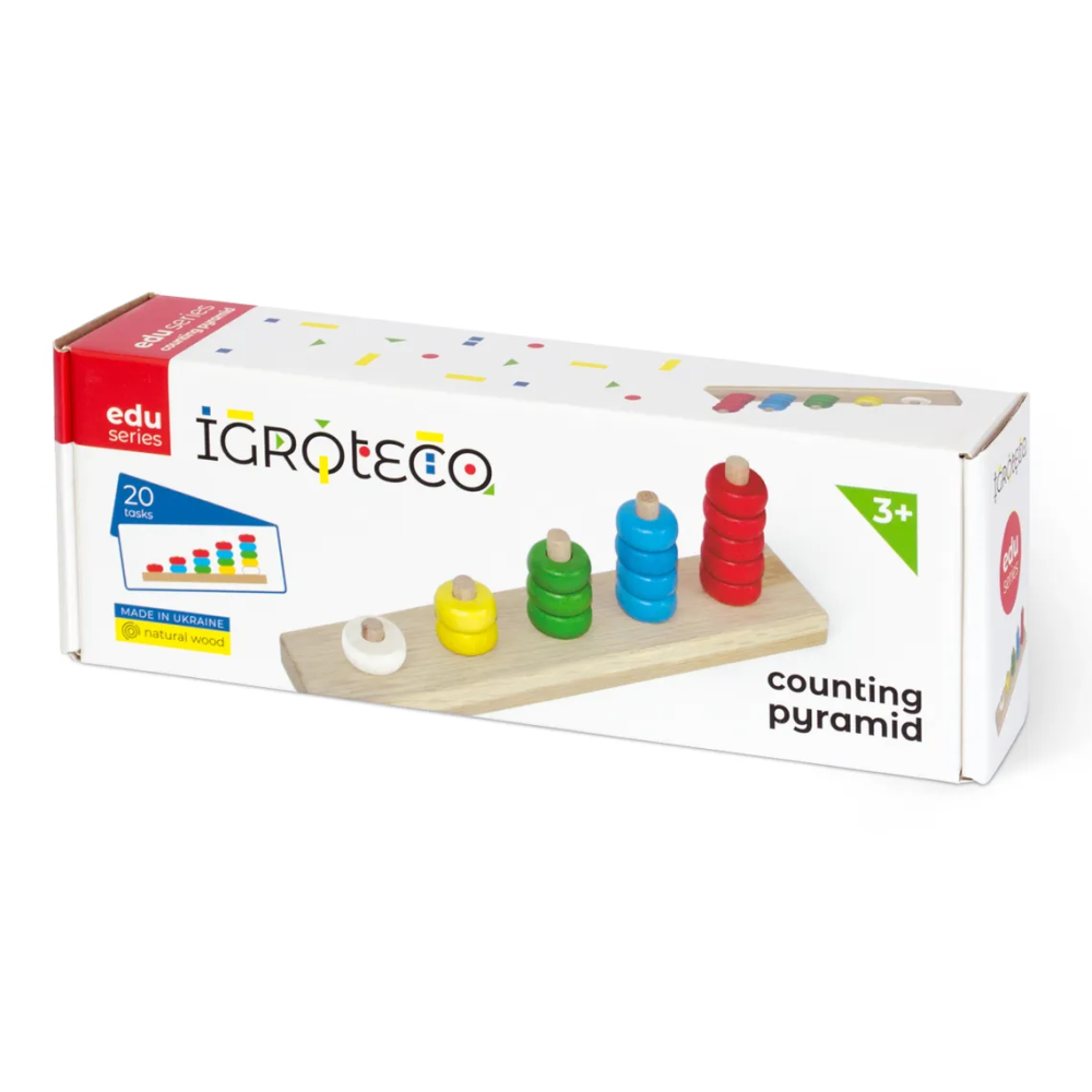 Piramida de numarare din lemn, 16 piese [1]