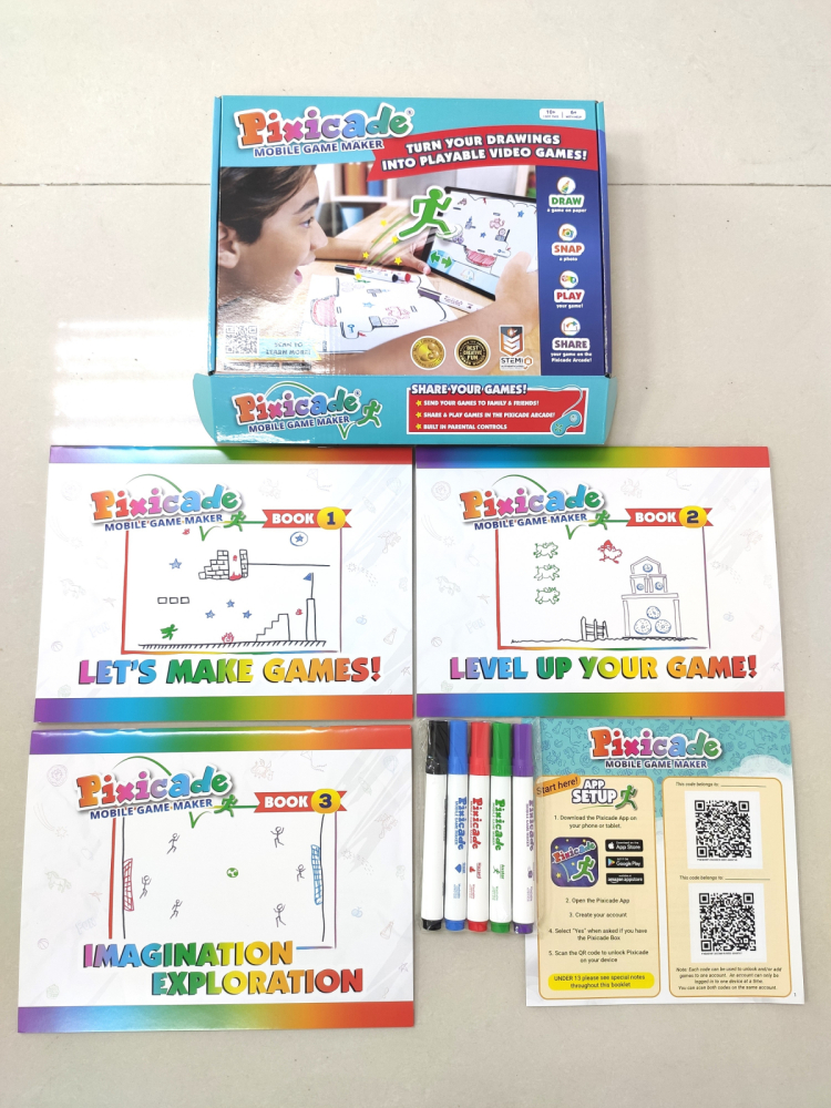 Pixicade -  kit creativ multipremiat pentru a transforma desenele copiilor in jocuri video pentru mobil sau tableta, editie jocuri nelimitate [2]
