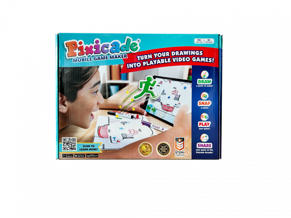 Pixicade -  kit creativ multipremiat pentru a transforma desenele copiilor in jocuri video pentru mobil sau tableta, editie jocuri nelimitate [9]
