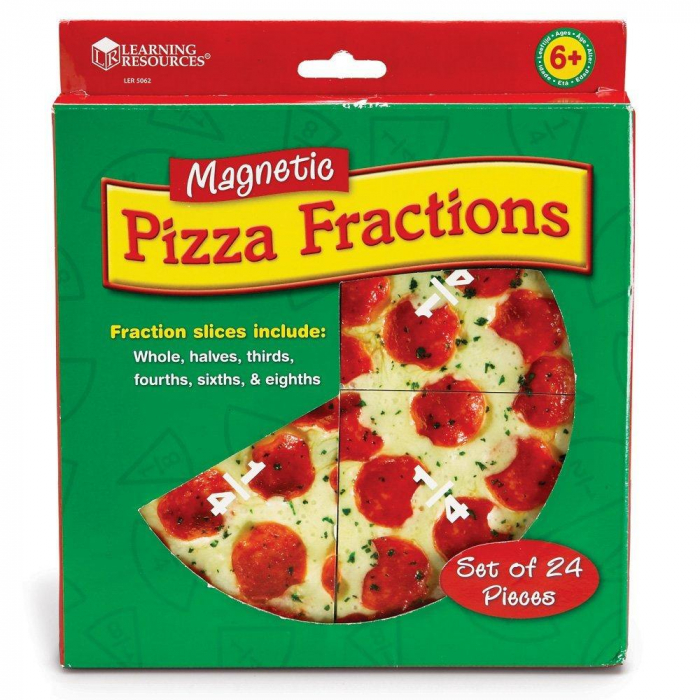 Pizza fractiilor cu magneti, Learning Resources, 6-7 ani + [3]