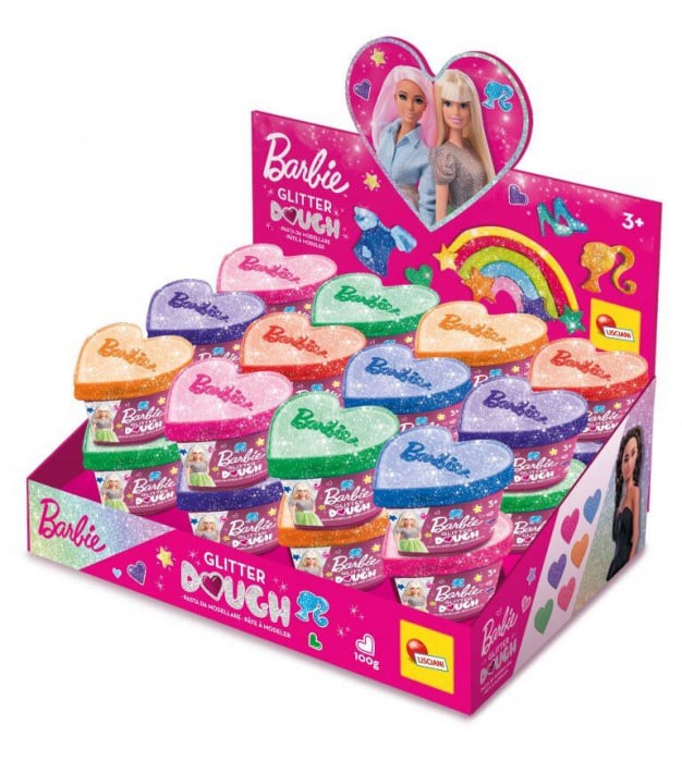 Plastilina cu sclipici - Barbie, LISCIANI, 2-3 ani + [6]