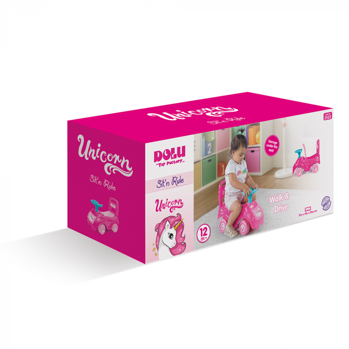 Prima mea masinuta roz - Unicorn, DOLU, 1-2 ani + [6]