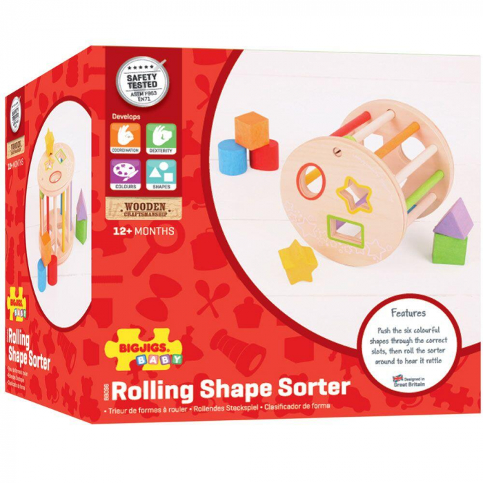 Primul meu cadru pentru sortat, BIGJIGS Toys, 1-2 ani + [5]