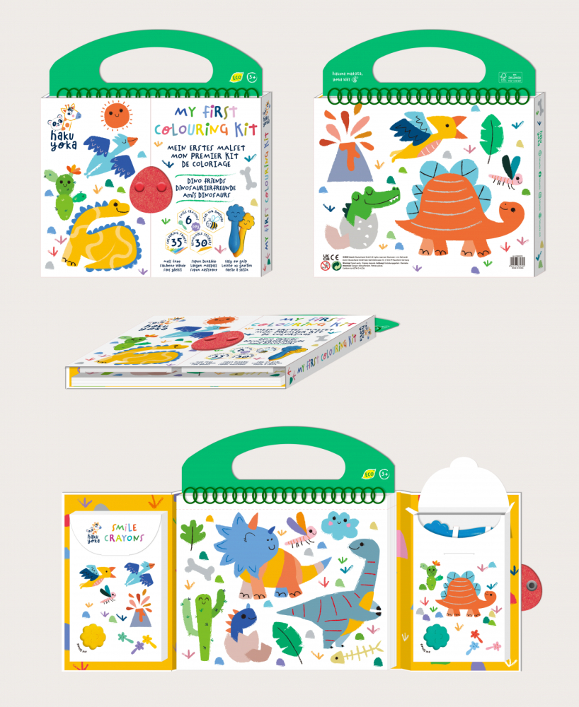 Primul meu kit de desenat - Prietenii Dinozauri, Haku Yoka, portabil [3]