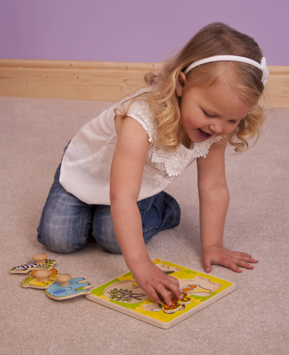 Primul meu puzzle - Safari, BIGJIGS Toys, 1-2 ani + [2]