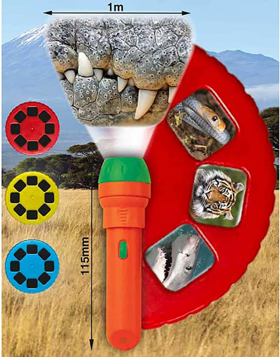 Proiector tip lanterna - Animale periculoase, Brainstorm, 2-3 ani + [2]