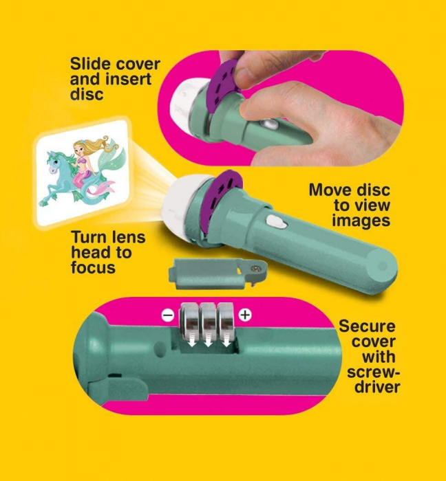 Proiector tip lanterna - Animalute simpatice, Brainstorm, 2-3 ani + [5]