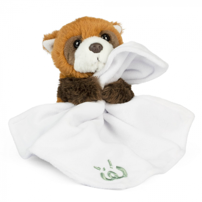 Pui de Panda Roșu cu Păturică de Pluș 17 cm in cutie - Jucarie de plus Living Nature [2]