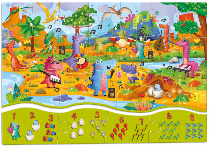 Puzzle 123 - Dinozauri, 25 piese, Ludattica, + 3 ani [3]