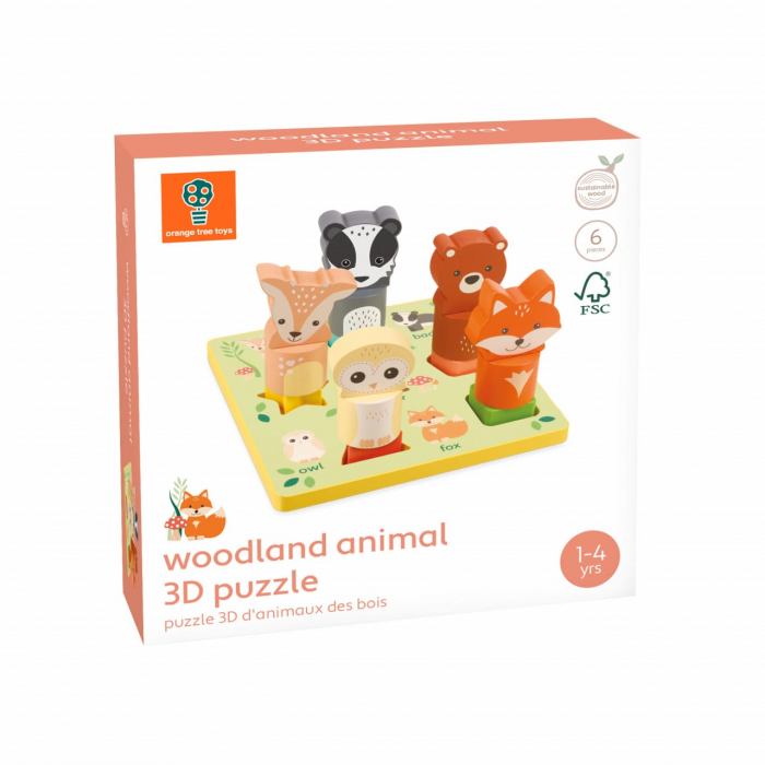 Puzzle 3D cu animale, Orange Tree Toys [3]
