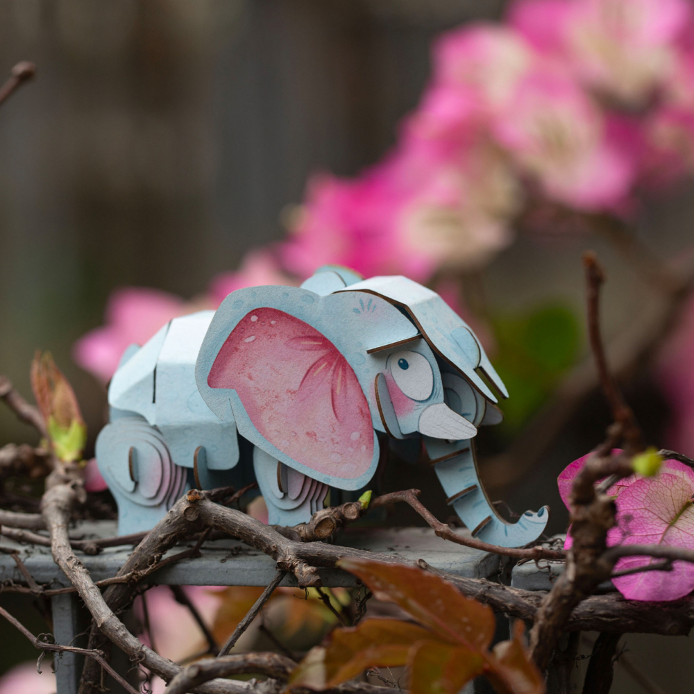 Puzzle 3D cu sunete - Elefant african, Build  n  Sound [7]