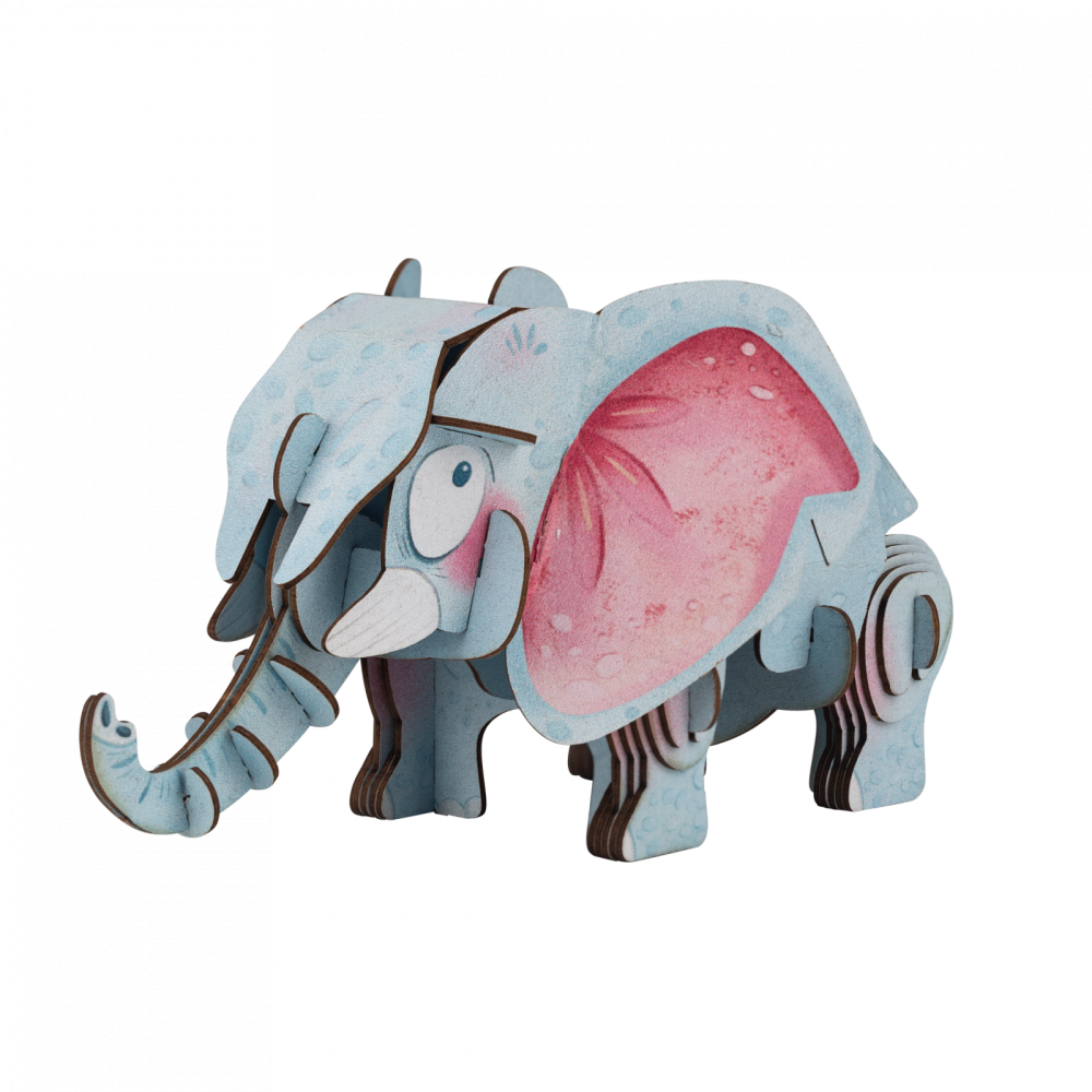 Puzzle 3D cu sunete - Elefant african, Build  n  Sound [2]