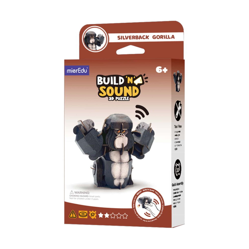 Puzzle 3D cu sunete - Gorila, Build  n  Sound [1]