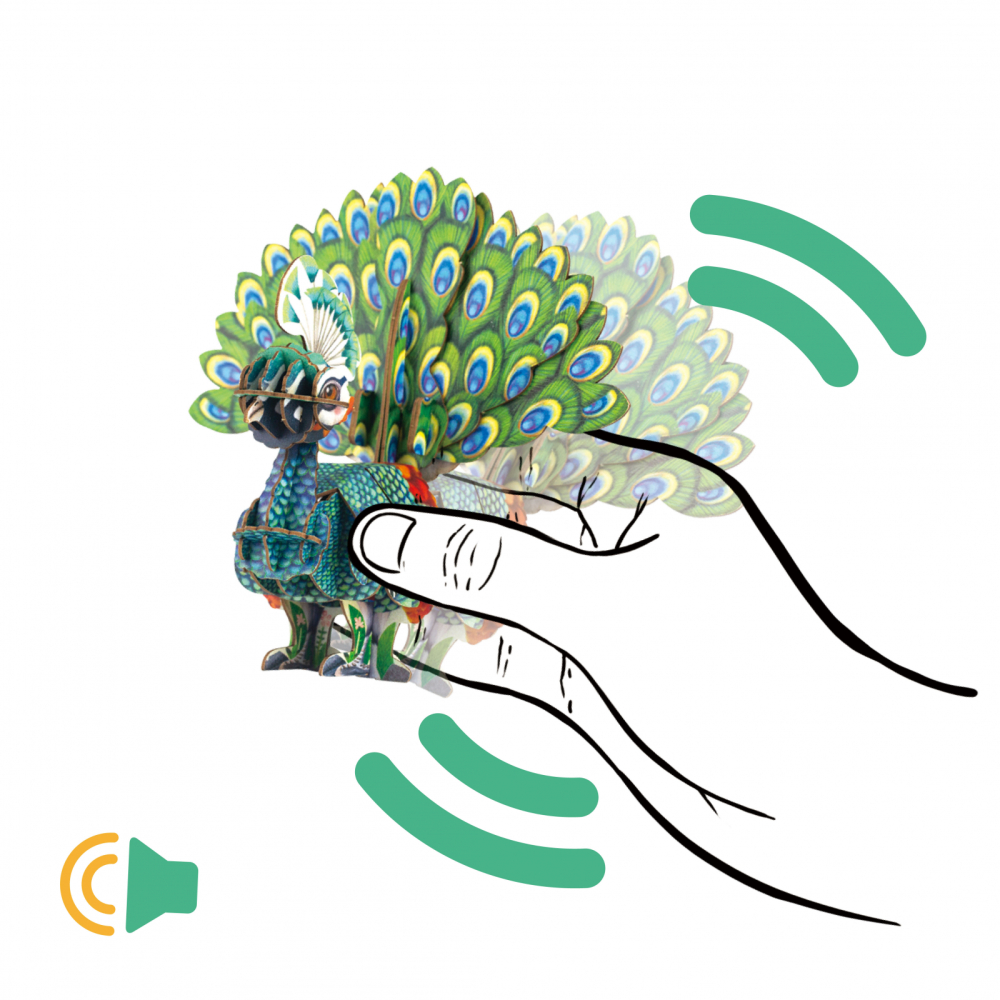 Puzzle 3D cu sunete - Paun, Build  n  Sound [5]