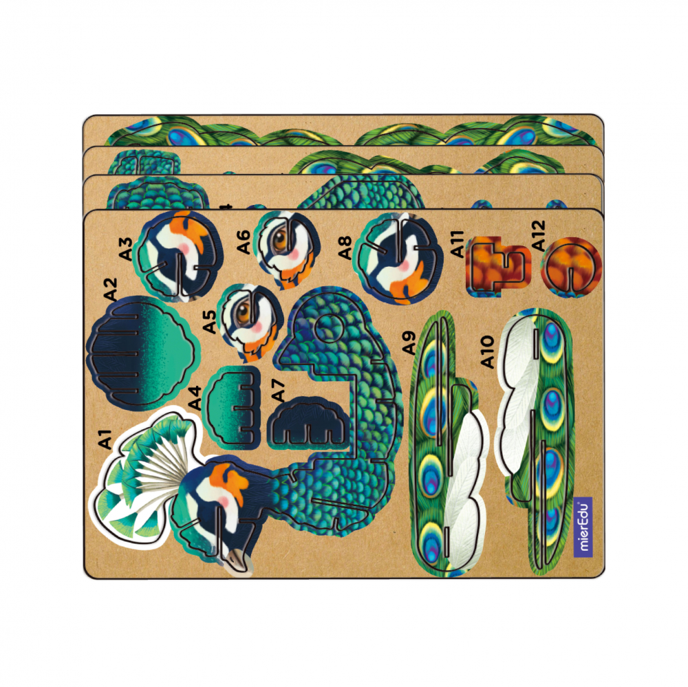 Puzzle 3D cu sunete - Paun, Build  n  Sound [3]