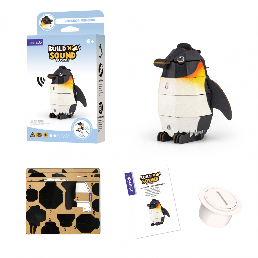 Puzzle 3D cu sunete - Pinguin, Build  n  Sound [5]