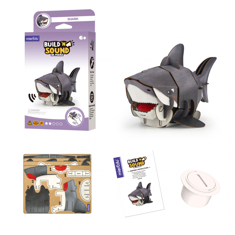 Puzzle 3D cu sunete - Rechin, Build  n  Sound [4]
