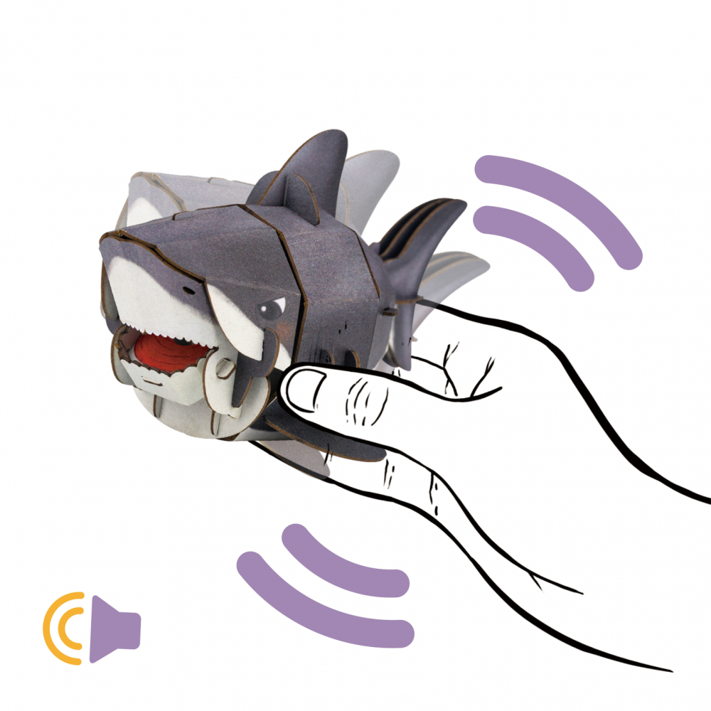 Puzzle 3D cu sunete - Rechin, Build  n  Sound [5]