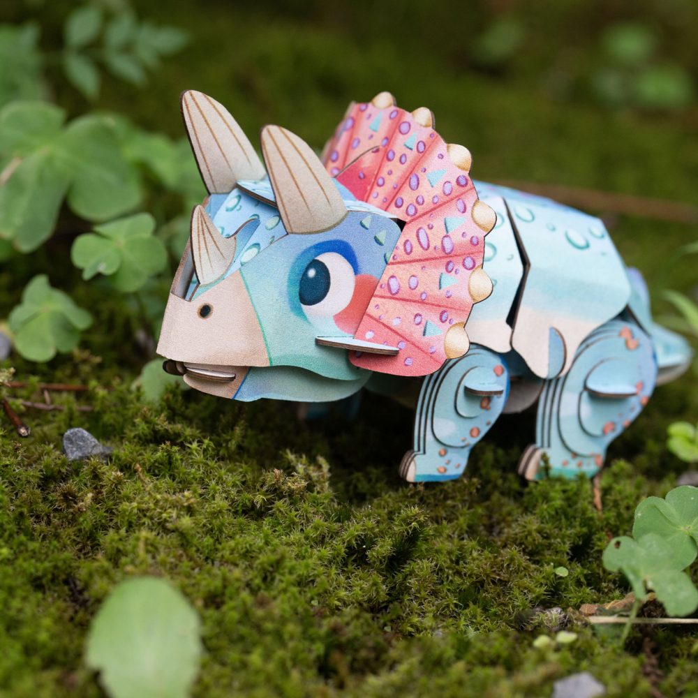 Puzzle 3D cu sunete - Triceratops, Build  n  Sound [6]