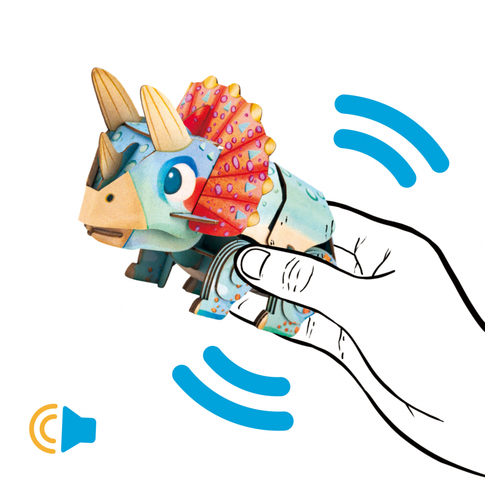 Puzzle 3D cu sunete - Triceratops, Build  n  Sound [8]