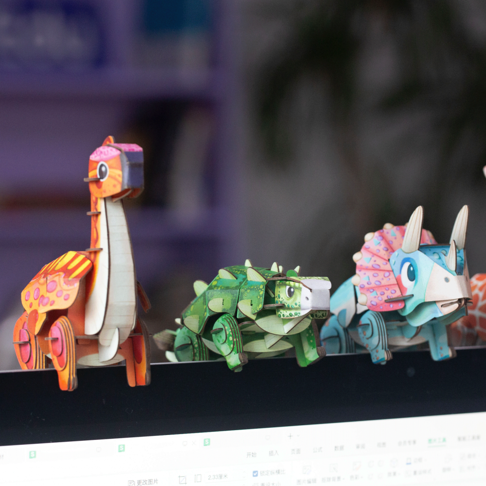 Puzzle 3D cu sunete - Triceratops, Build  n  Sound [5]