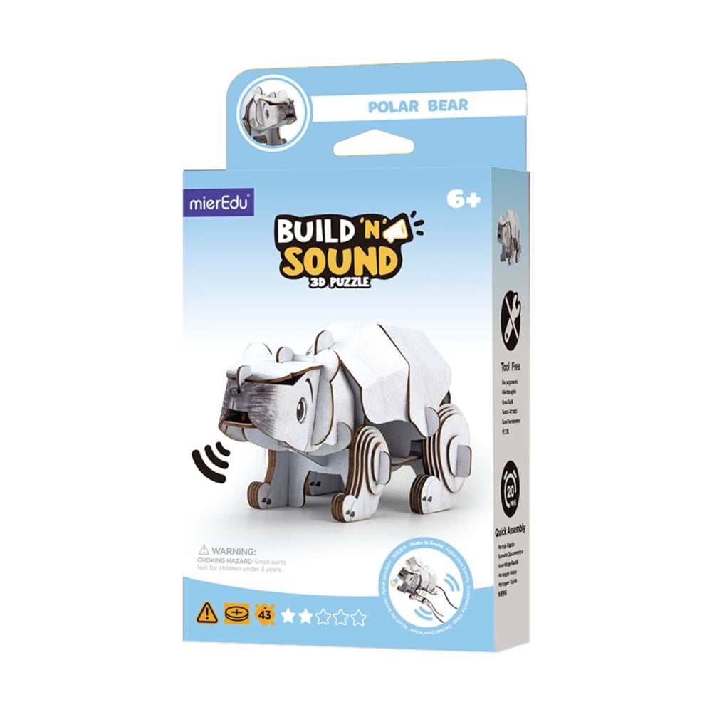 Puzzle 3D cu sunete - Urs polar, Build  n  Sound [1]