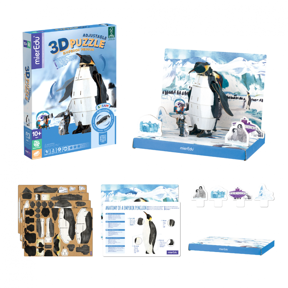 Puzzle 3D reglabil - Pinguin Imperial (deluxe) [2]