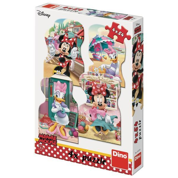 Puzzle 4 in 1 - Minnie si Daisy in vacanta (54 piese), Dino, 4-5 ani + [2]