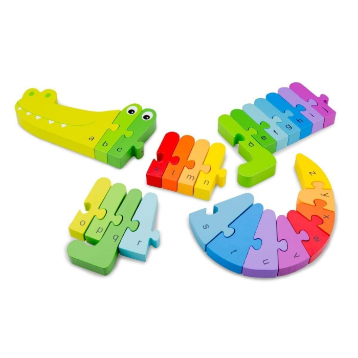 Puzzle Alfabet - Crocodil, New Classic Toys, 1-2 ani + [4]